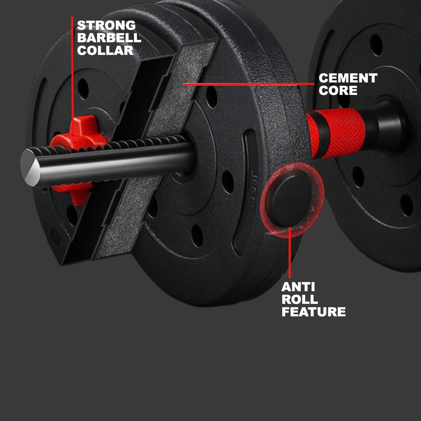 GymSets Adjustable Dumbbell Barbell Set
