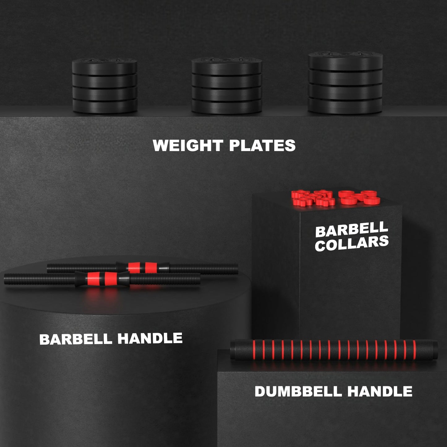 GymSets Adjustable Dumbbell Barbell Set
