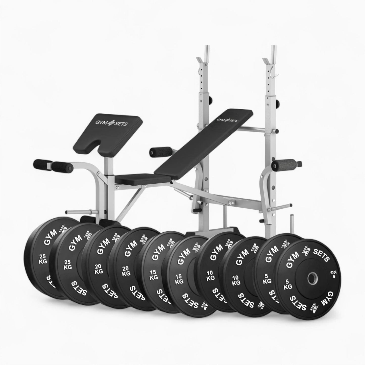 GymSets Adjustable Weight Bench + Preacher Curl