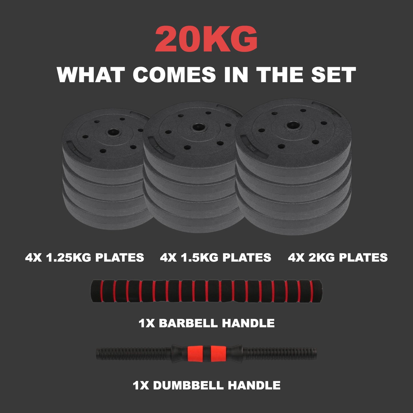 GymSets Adjustable Dumbbell Barbell Set