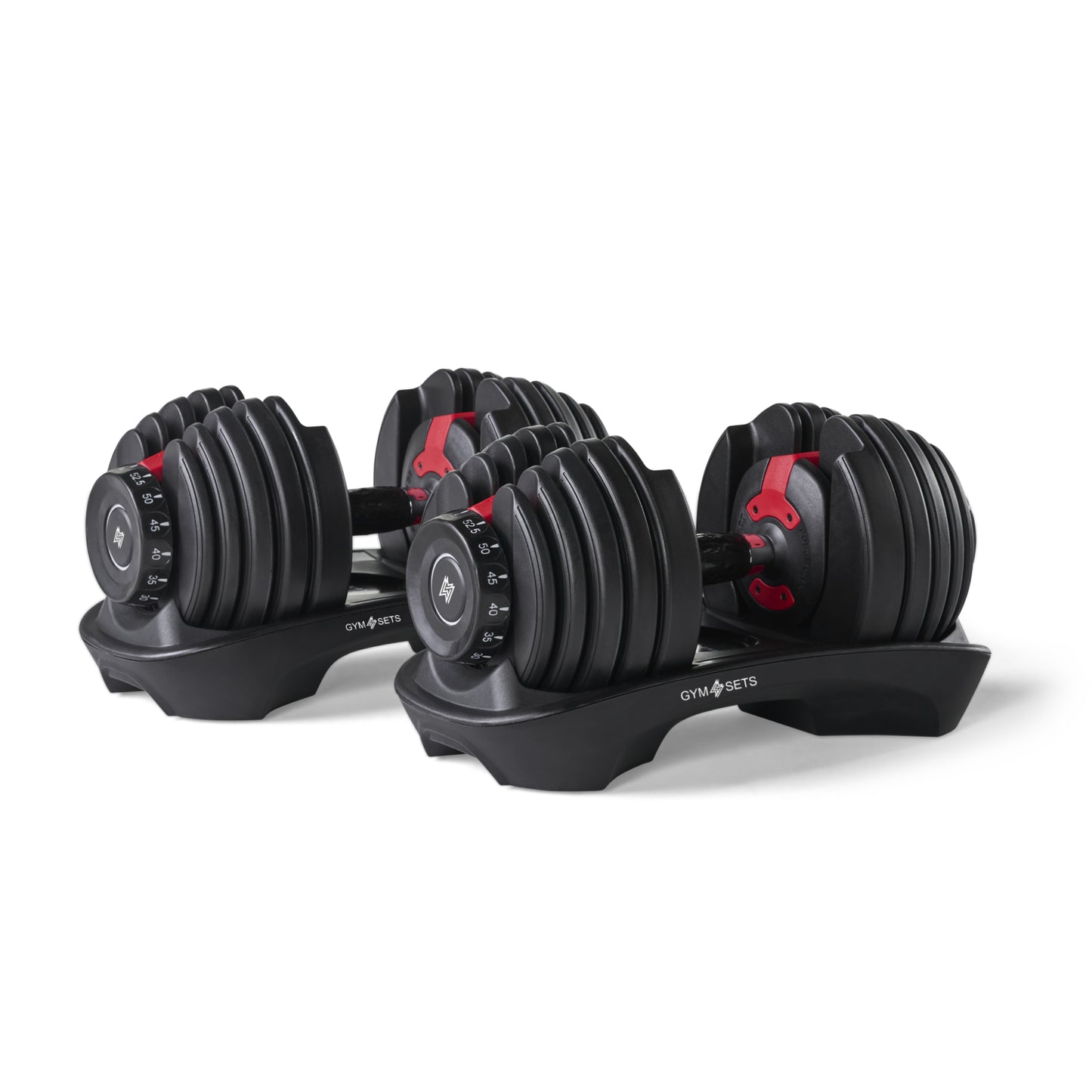 2X Adjustable Dumbbell Set 2.5-24kg Pair of DB Weights For Home Gym