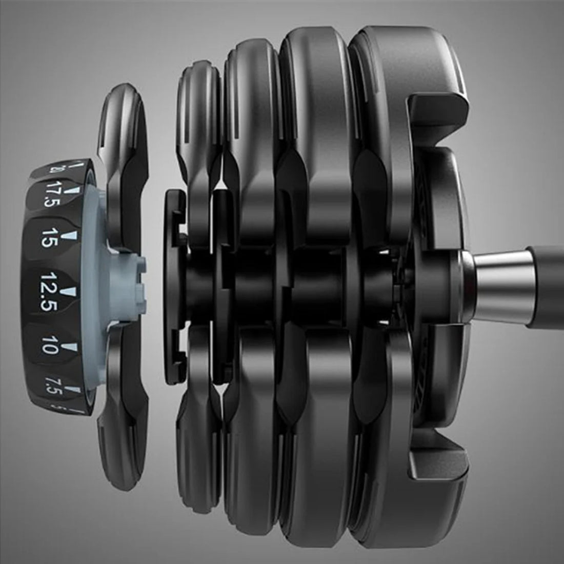 2X Adjustable Dumbbell Set 2.5-24kg Pair of DB Weights For Home Gym
