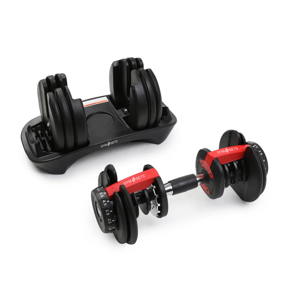 2X Adjustable Dumbbell Set 2.5-24kg Pair of DB Weights For Home Gym