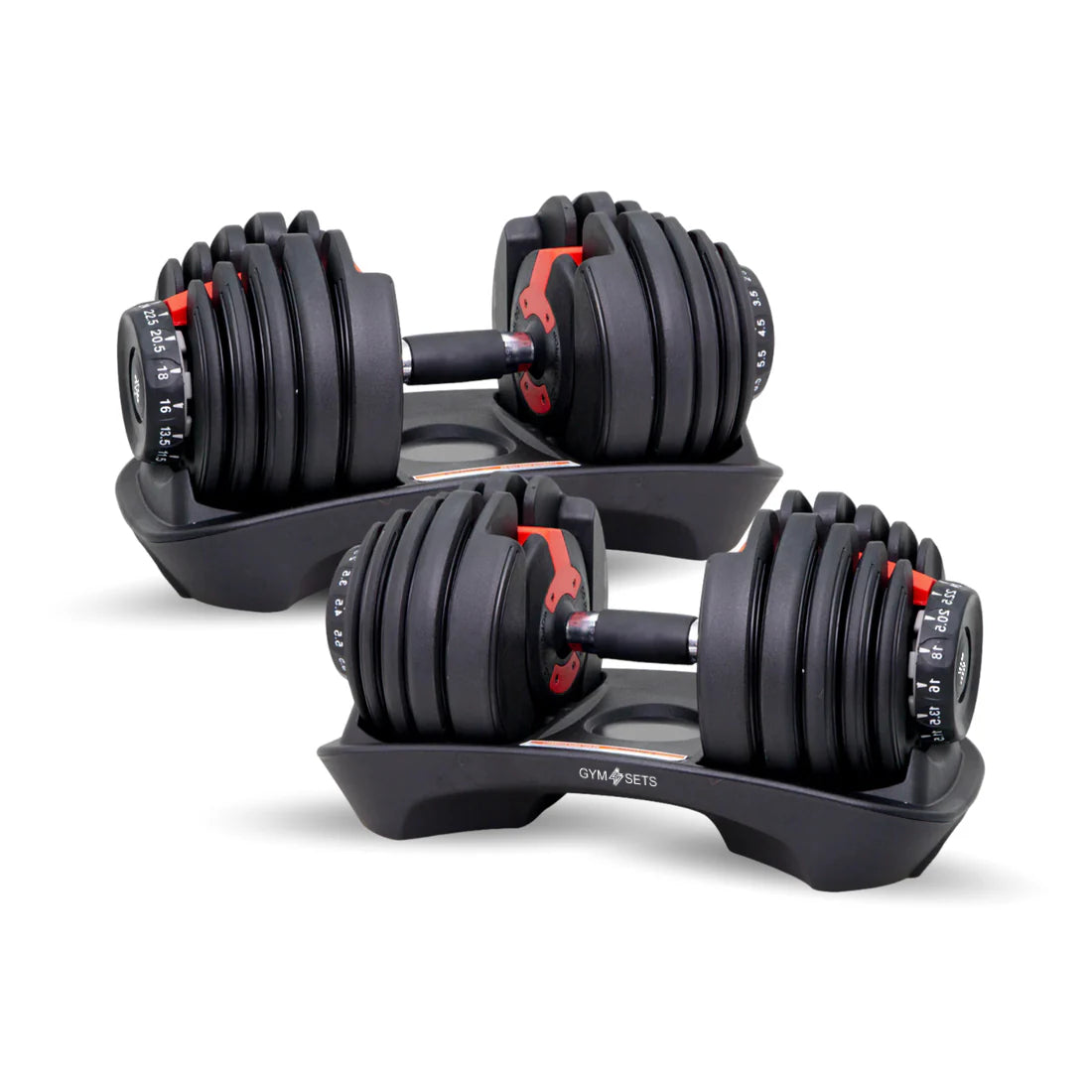 2X Adjustable Dumbbell Set 2.5-24kg Pair of DB Weights For Home Gym