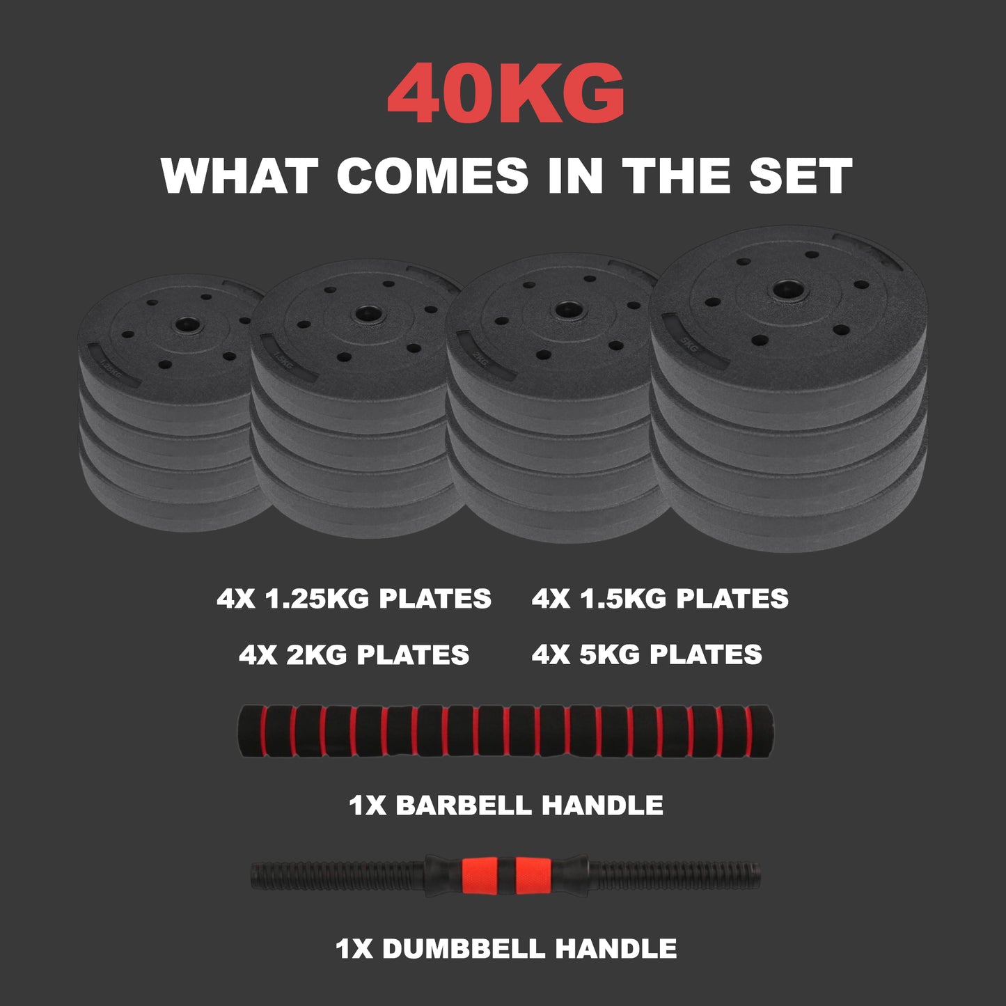 GymSets Adjustable Dumbbell Barbell Set