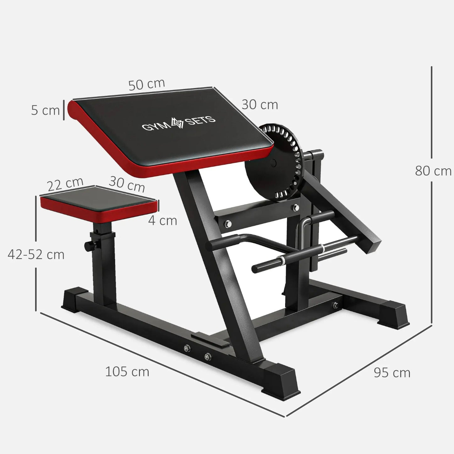 GymSets Adjustable Preacher Curl Bench