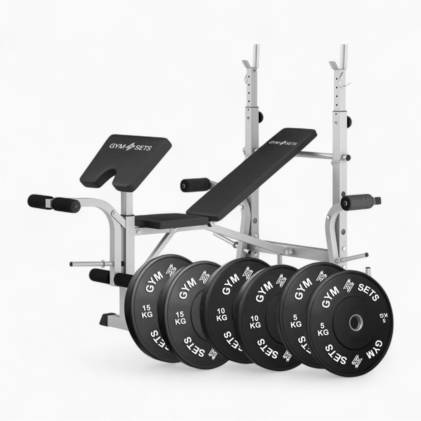 GymSets Adjustable Weight Bench + Preacher Curl