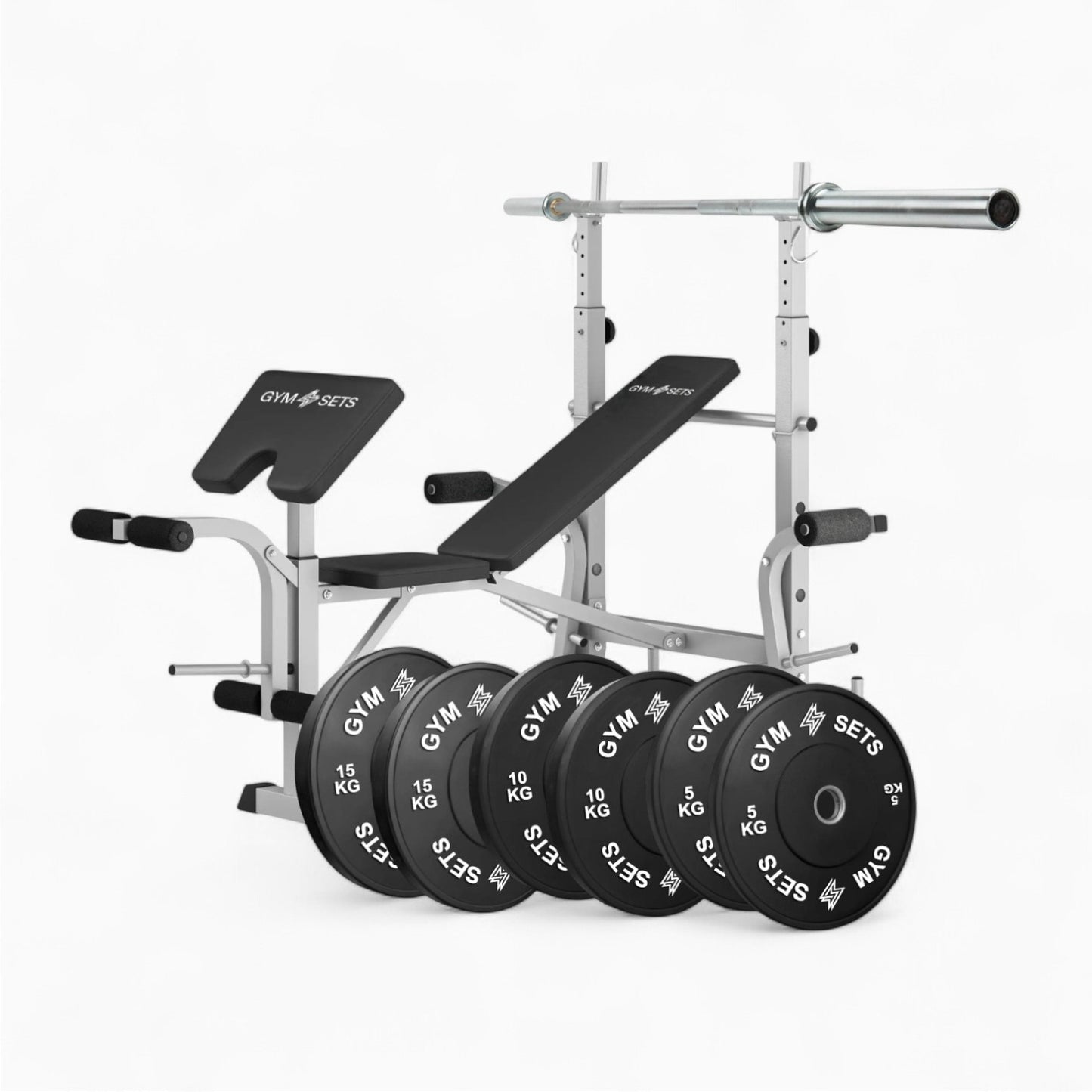 GymSets Adjustable Weight Bench + Preacher Curl
