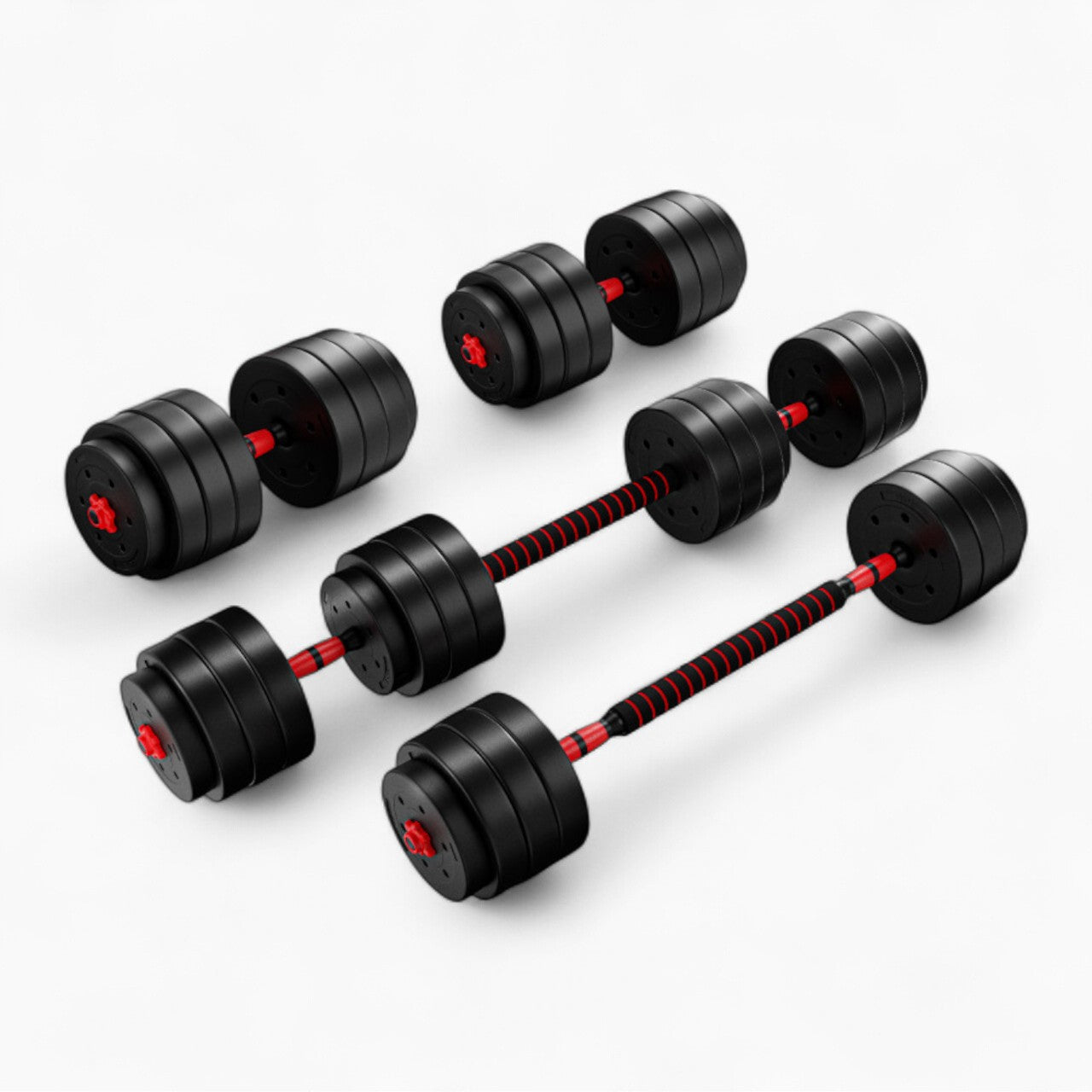 GymSets Adjustable Dumbbell Barbell Set