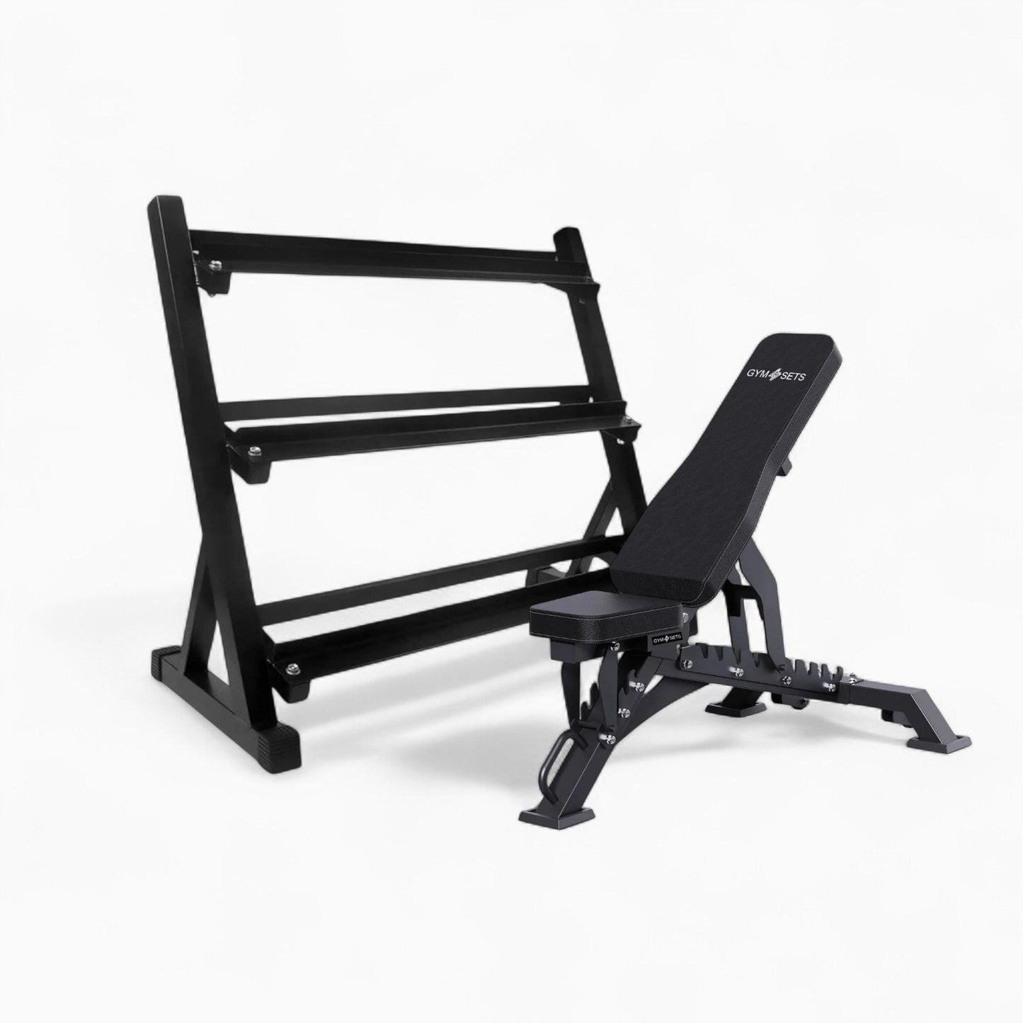 Compact 3-Tier Dumbbell Holder – Adjustable Home Gym Rack