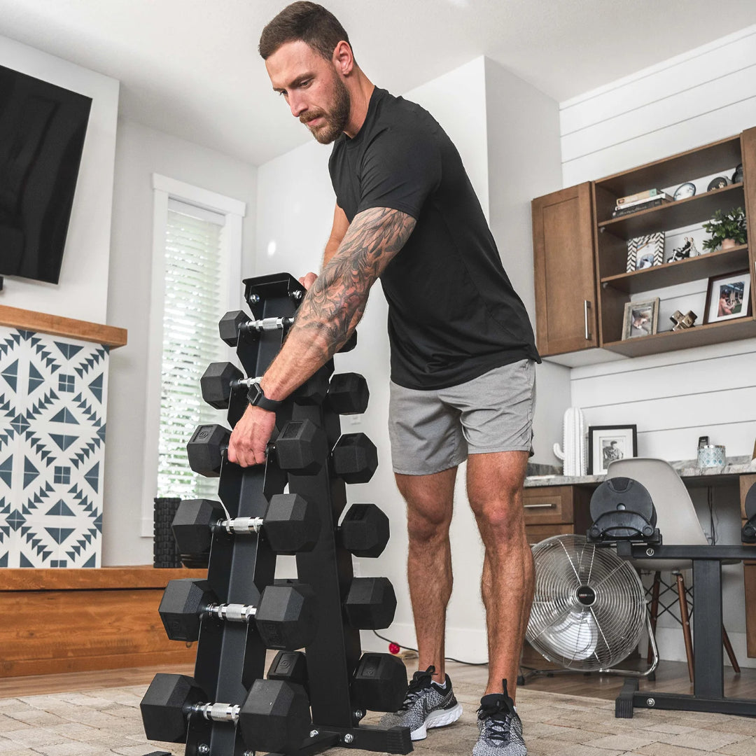 Dumbbell Rack Tree with Dumbbells 2.5-30kg Home Gym Set Pair Weights
