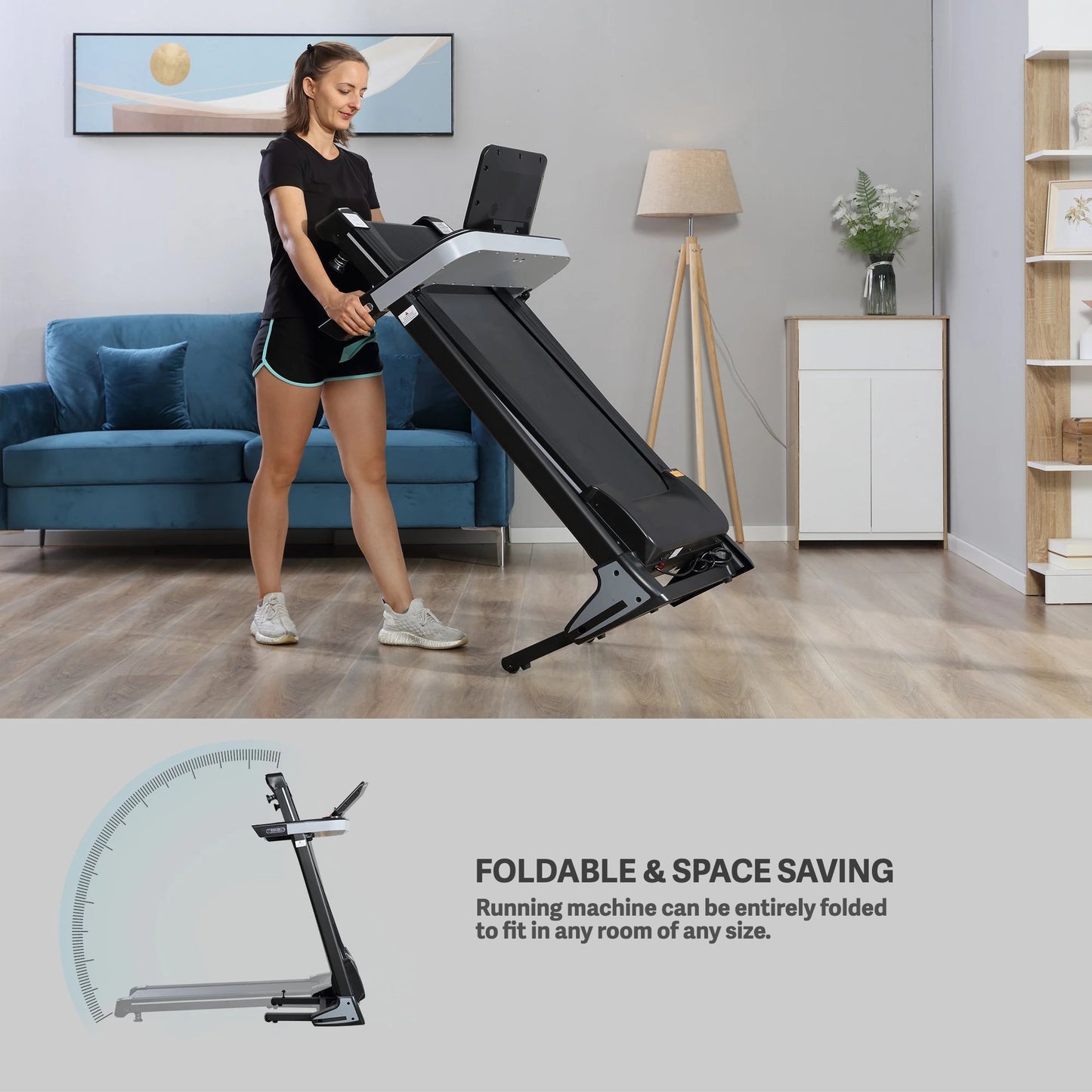 Get The Ultimate Foldable Treadmill – A Portable Running Machine Perfect For Small Spaces. Ideal For Home Workouts With Smooth Performance & Easy Storage!