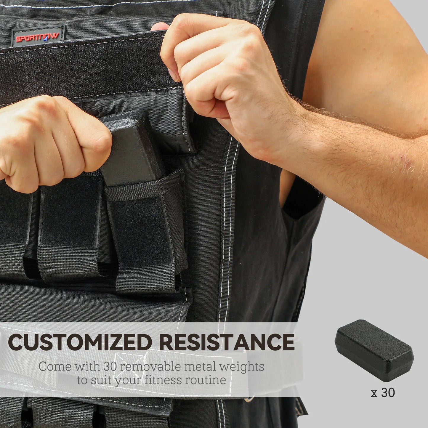 Gymsets Weighted Vest Features Adjustable Weight, Secure Fit, Durable Design, Enhanced Visibility, Comfortable Training And Versatile Use For All Fitness Levels