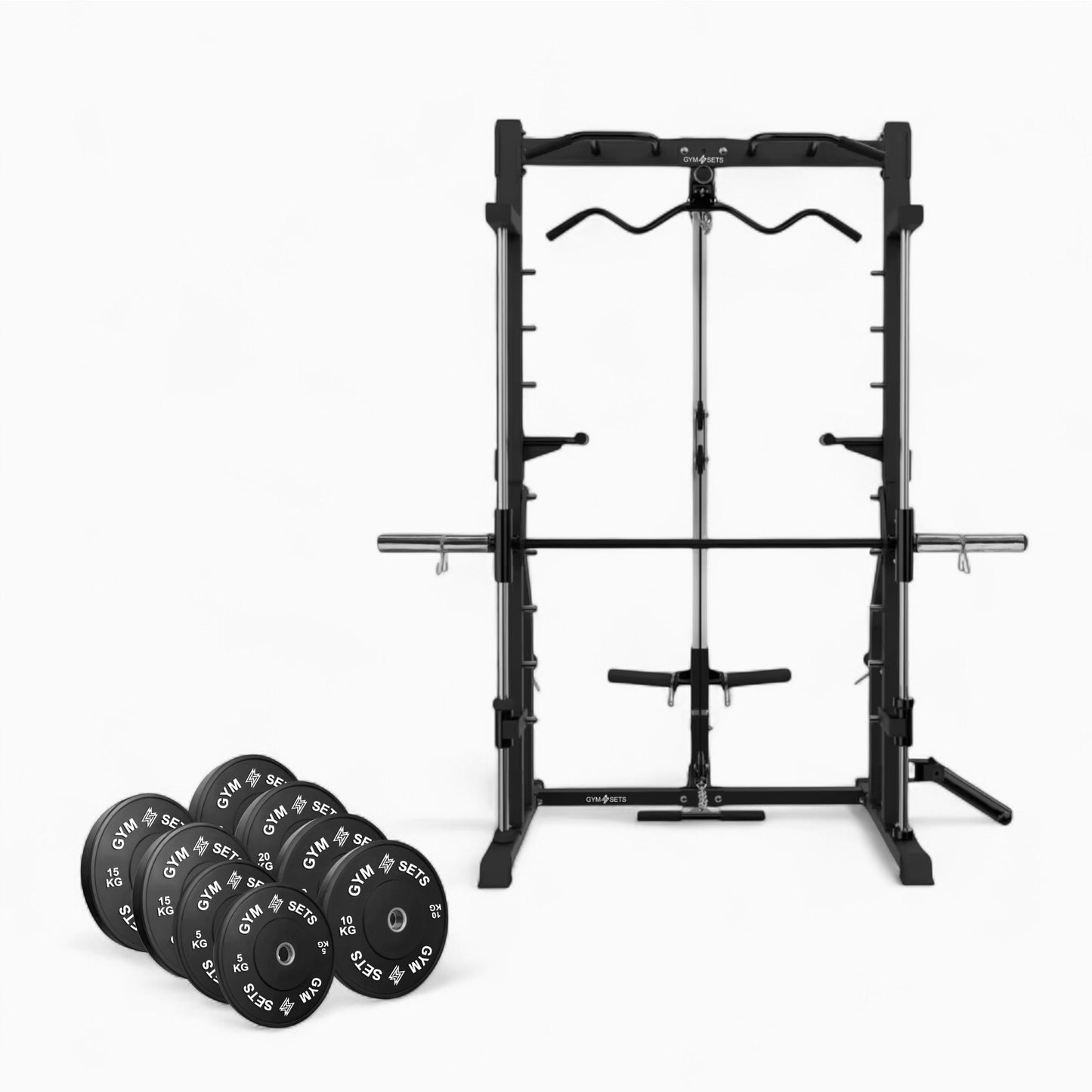 Heavy-Duty Cable & Smith Machine Gym Equipment For Home And Commercial Use. Perfect For Squats, Bench Press, Lat Pulldowns, Curls, & Full-Body Strength Training