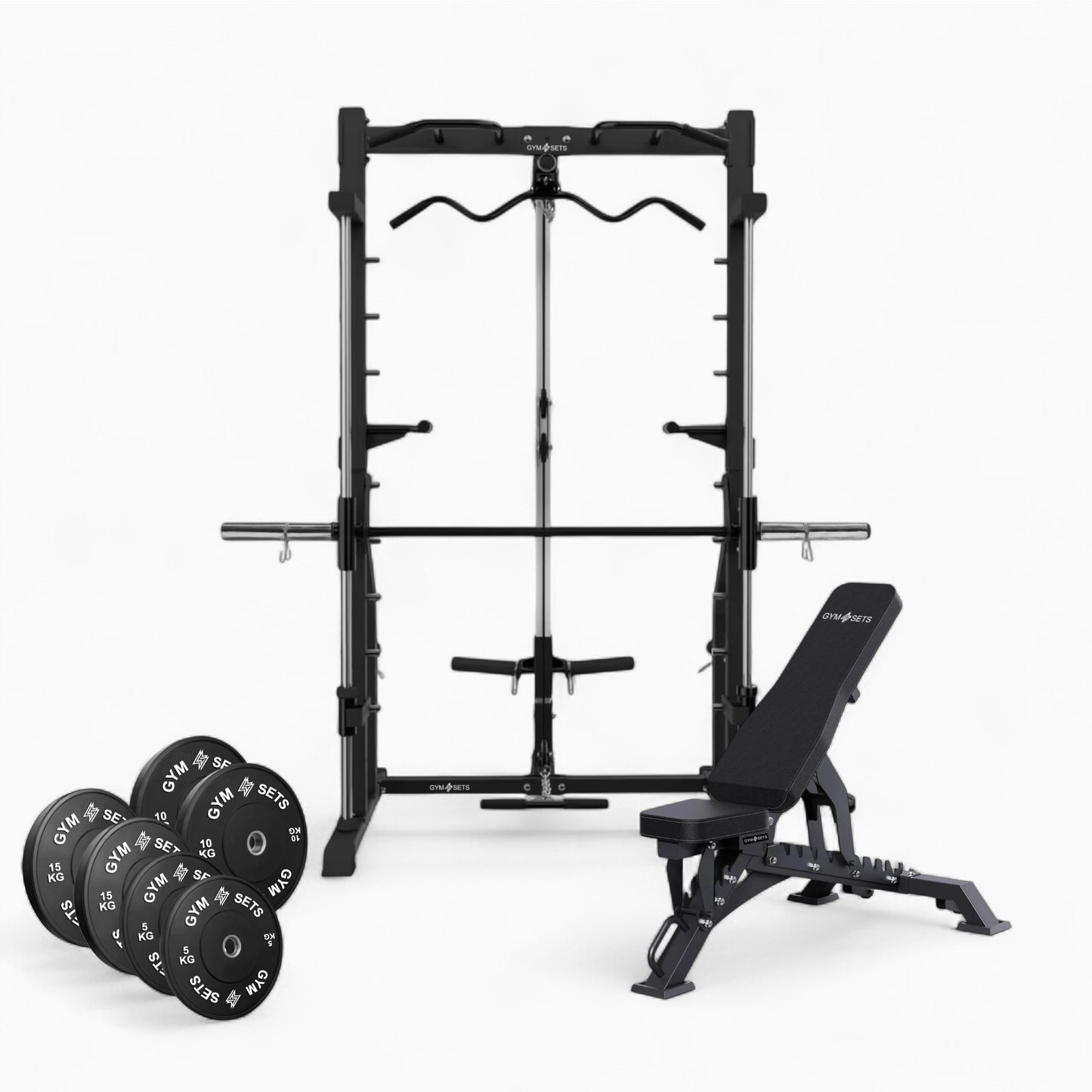 Heavy-Duty Cable & Smith Machine Gym Equipment For Home And Commercial Use. Perfect For Squats, Bench Press, Lat Pulldowns, Curls, & Full-Body Strength Training
