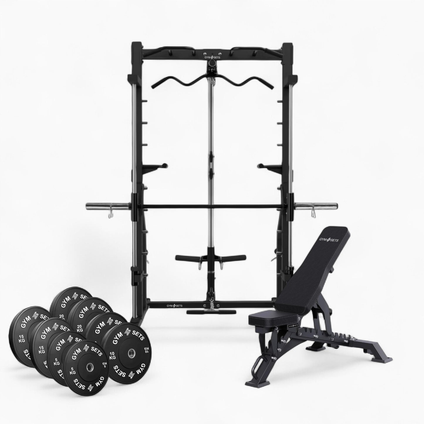 Heavy-Duty Cable & Smith Machine Gym Equipment For Home And Commercial Use. Perfect For Squats, Bench Press, Lat Pulldowns, Curls, & Full-Body Strength Training
