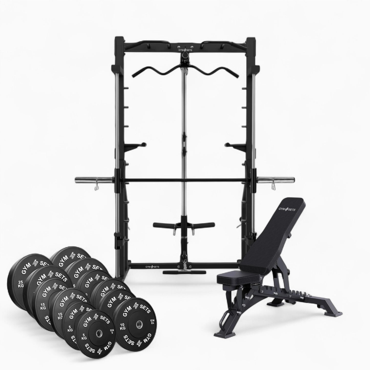 Heavy-Duty Cable & Smith Machine Gym Equipment For Home And Commercial Use. Perfect For Squats, Bench Press, Lat Pulldowns, Curls, & Full-Body Strength Training