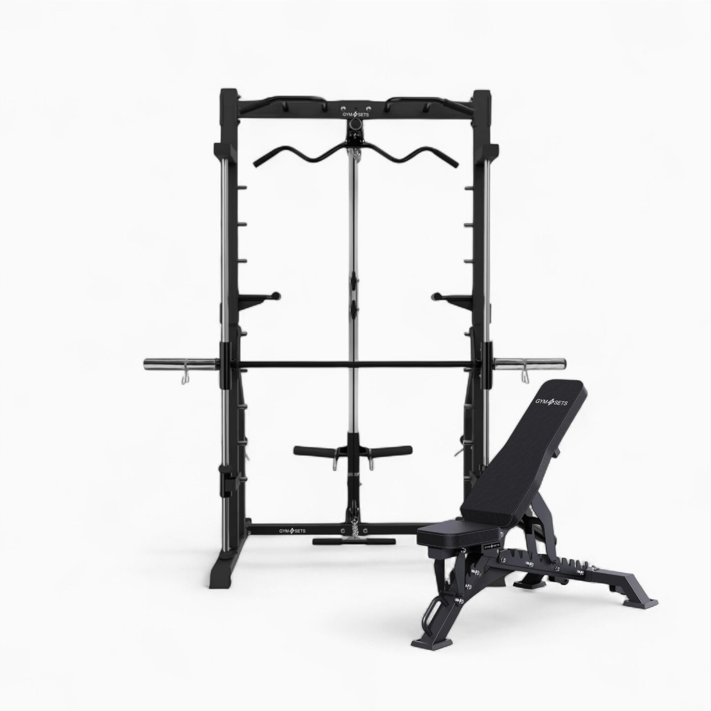 Heavy-Duty Cable & Smith Machine Gym Equipment For Home And Commercial Use. Perfect For Squats, Bench Press, Lat Pulldowns, Curls, & Full-Body Strength Training