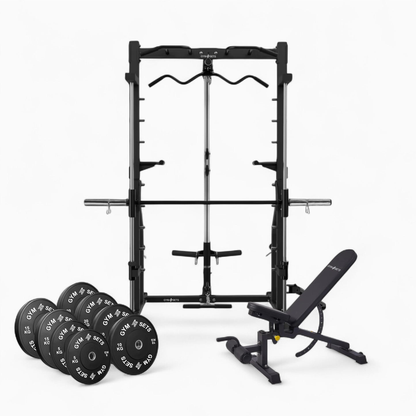 Heavy-Duty Cable & Smith Machine Gym Equipment For Home And Commercial Use. Perfect For Squats, Bench Press, Lat Pulldowns, Curls, & Full-Body Strength Training