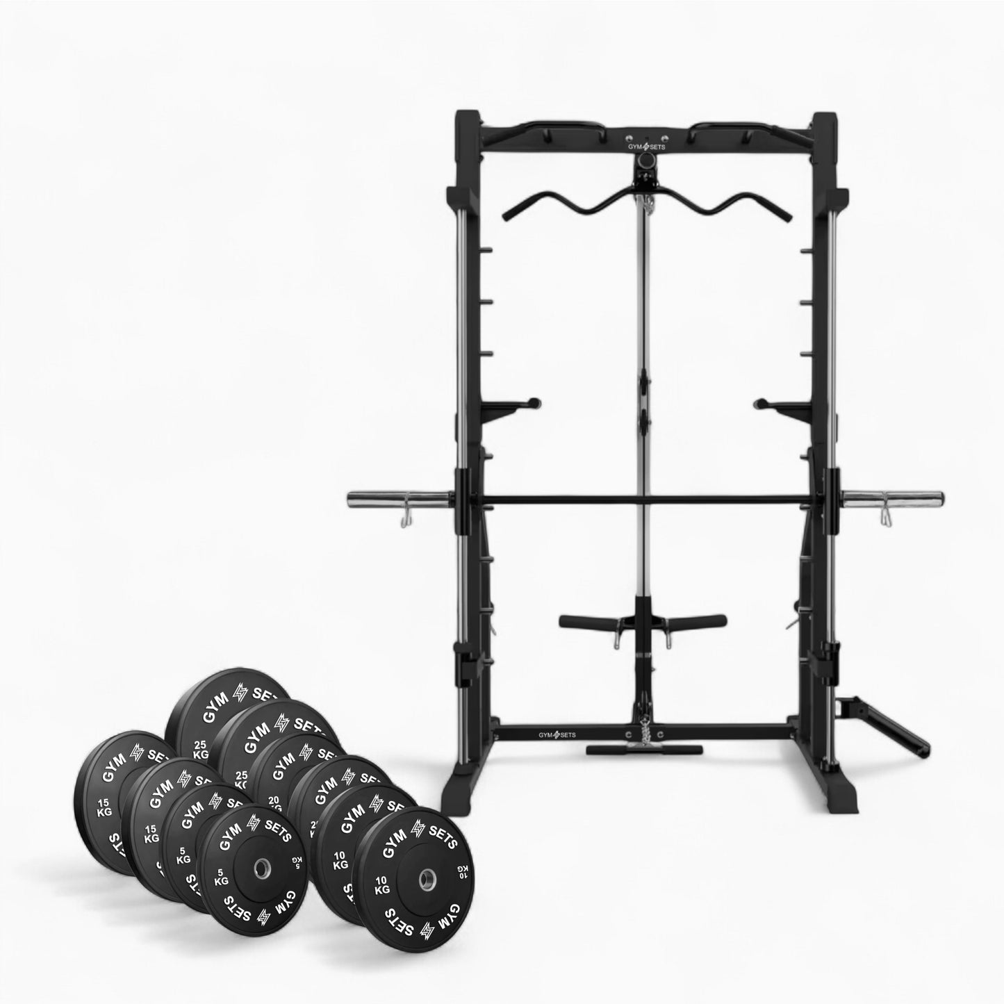 Heavy-Duty Cable & Smith Machine Gym Equipment For Home And Commercial Use. Perfect For Squats, Bench Press, Lat Pulldowns, Curls, & Full-Body Strength Training