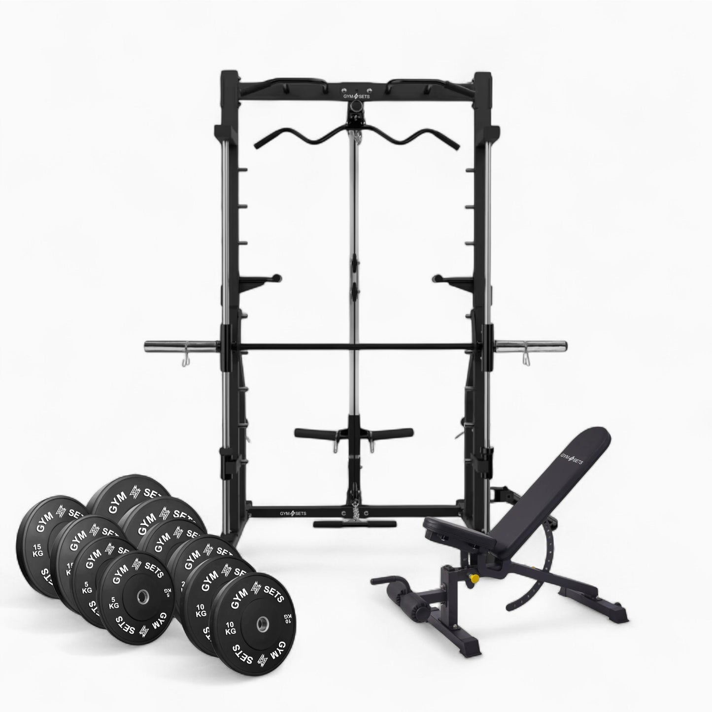 Heavy-Duty Cable & Smith Machine Gym Equipment For Home And Commercial Use. Perfect For Squats, Bench Press, Lat Pulldowns, Curls, & Full-Body Strength Training