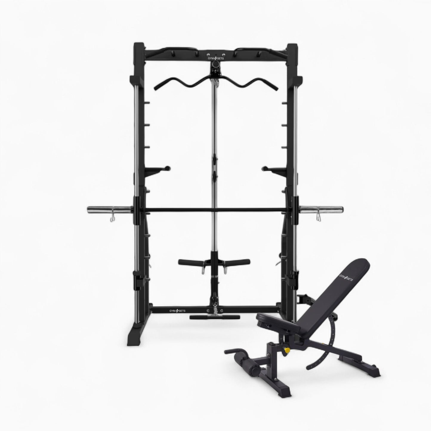 Heavy-Duty Cable & Smith Machine Gym Equipment For Home And Commercial Use. Perfect For Squats, Bench Press, Lat Pulldowns, Curls, & Full-Body Strength Training