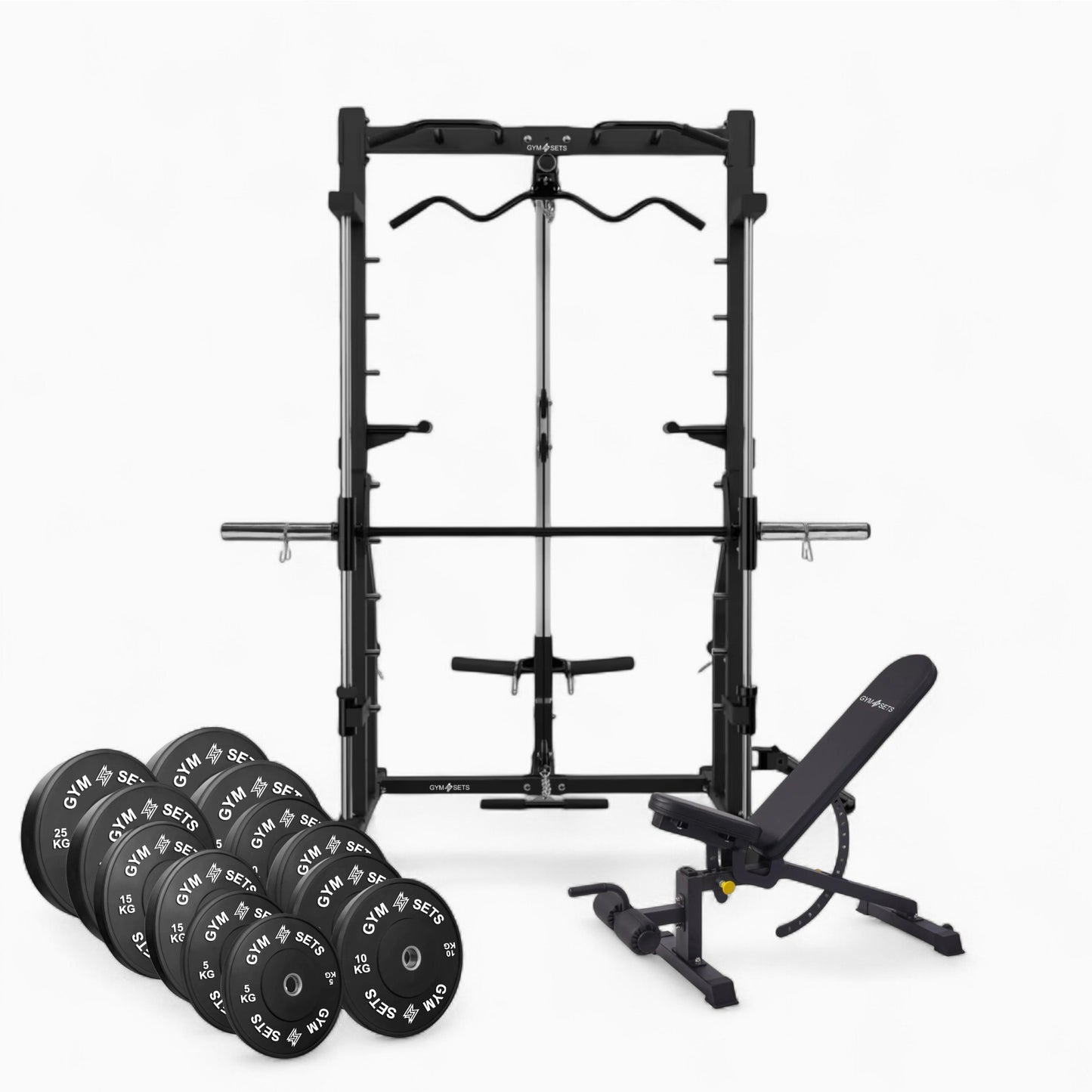 Heavy-Duty Cable & Smith Machine Gym Equipment For Home And Commercial Use. Perfect For Squats, Bench Press, Lat Pulldowns, Curls, & Full-Body Strength Training