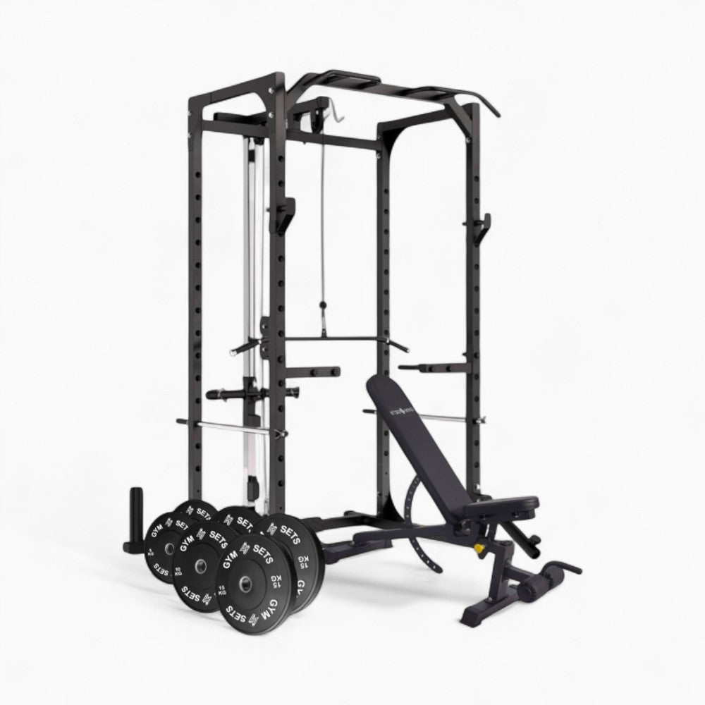 Power Rack Cage With Cable Machine System. Heavy-Duty Squat Equipment For Home And Commercial Gyms, Perfect For Full-Body Strength Training. Buy Now.