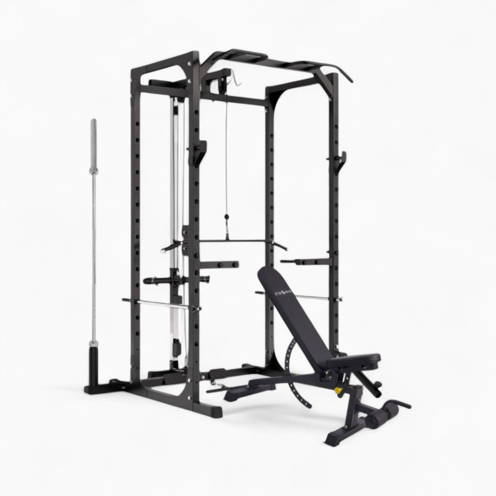 Power Rack Cage With Cable Machine System. Heavy-Duty Squat Equipment For Home And Commercial Gyms, Perfect For Full-Body Strength Training. Buy Now.