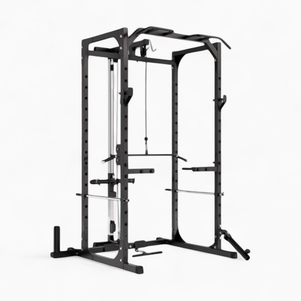 Power Rack Cage With Cable Machine System. Heavy-Duty Squat Equipment For Home And Commercial Gyms, Perfect For Full-Body Strength Training. Buy Now.