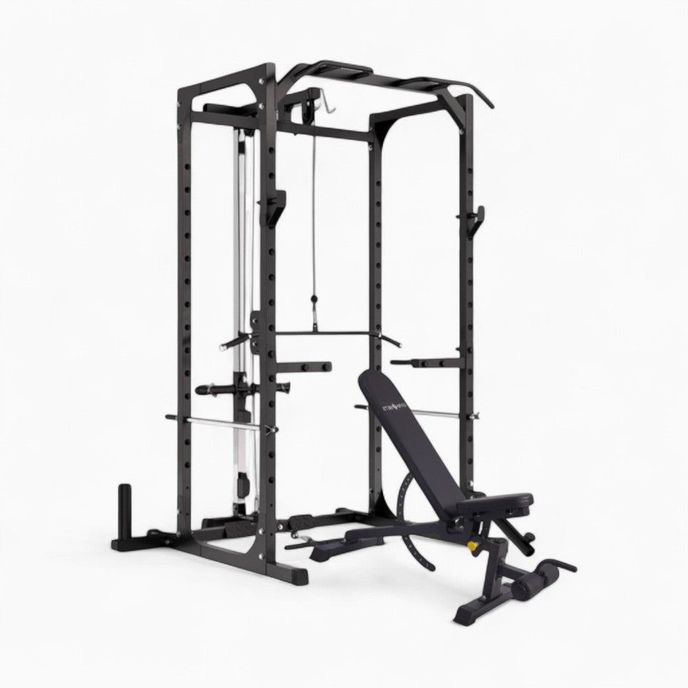 Power Rack Cage With Cable Machine System. Heavy-Duty Squat Equipment For Home And Commercial Gyms, Perfect For Full-Body Strength Training. Buy Now.