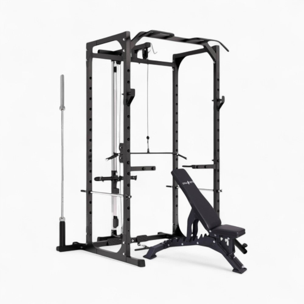 Power Rack Cage With Cable Machine System. Heavy-Duty Squat Equipment For Home And Commercial Gyms, Perfect For Full-Body Strength Training. Buy Now.