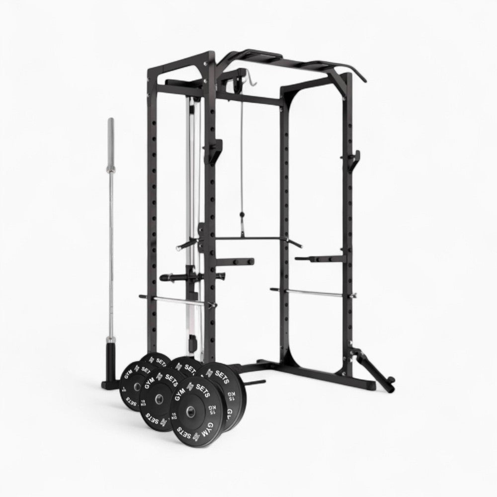 Power Rack Cage With Cable Machine System. Heavy-Duty Squat Equipment For Home And Commercial Gyms, Perfect For Full-Body Strength Training. Buy Now.