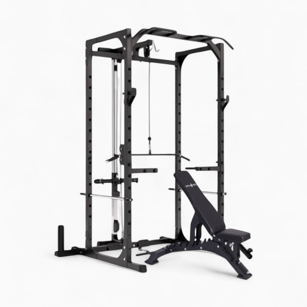 Power Rack Cage With Cable Machine System. Heavy-Duty Squat Equipment For Home And Commercial Gyms, Perfect For Full-Body Strength Training. Buy Now.