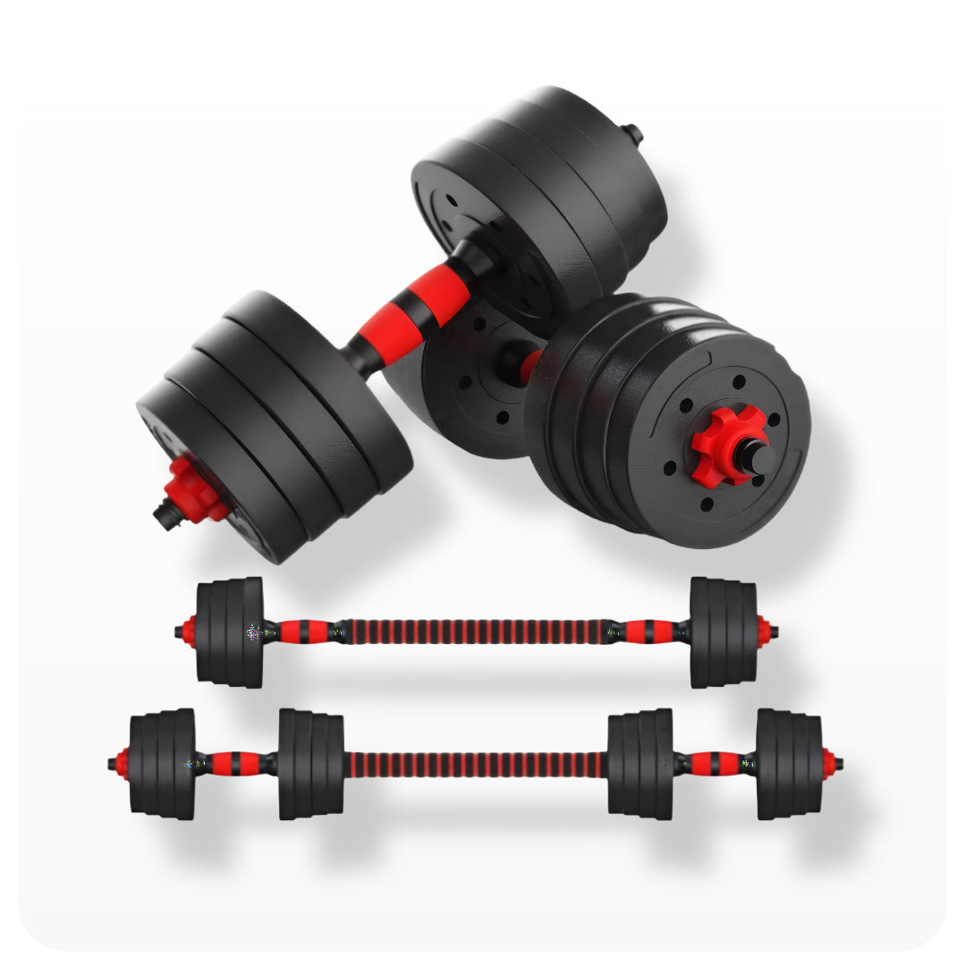 Adjustable dumbbell and barbell set uk sale