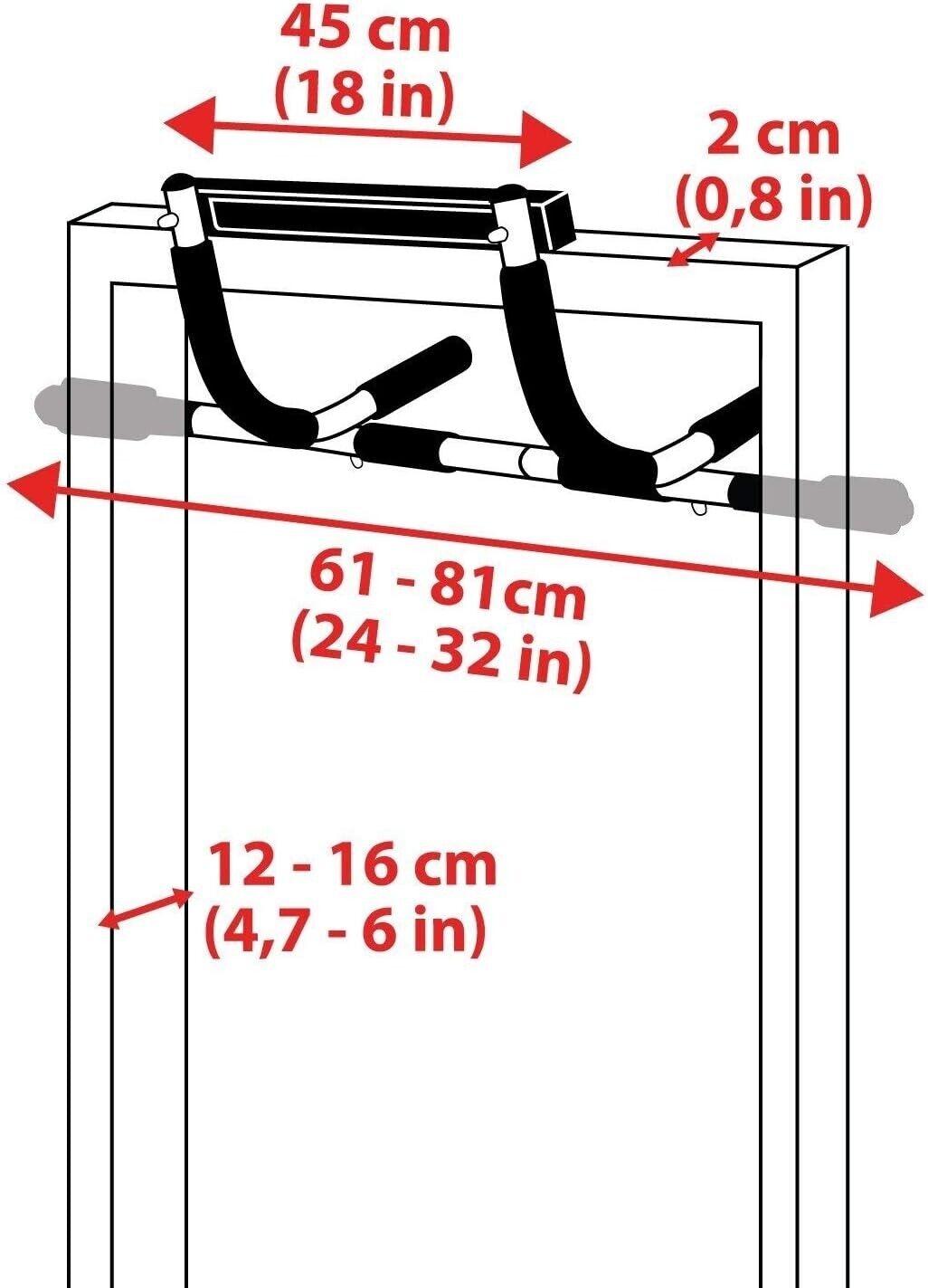 Pull Up Bar For Home Doorway, Chin Up Exterior Door Mounted Exercise