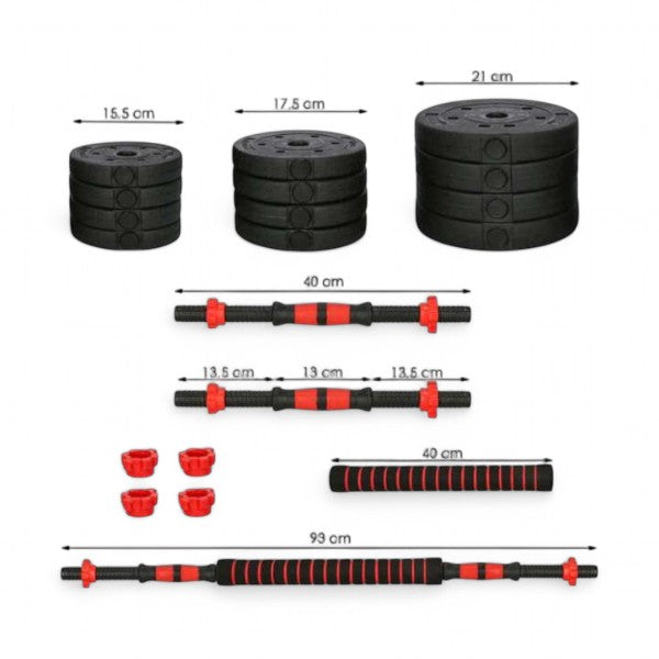 Adjustable Dumbbell Barbell Set (20/25/30kg)