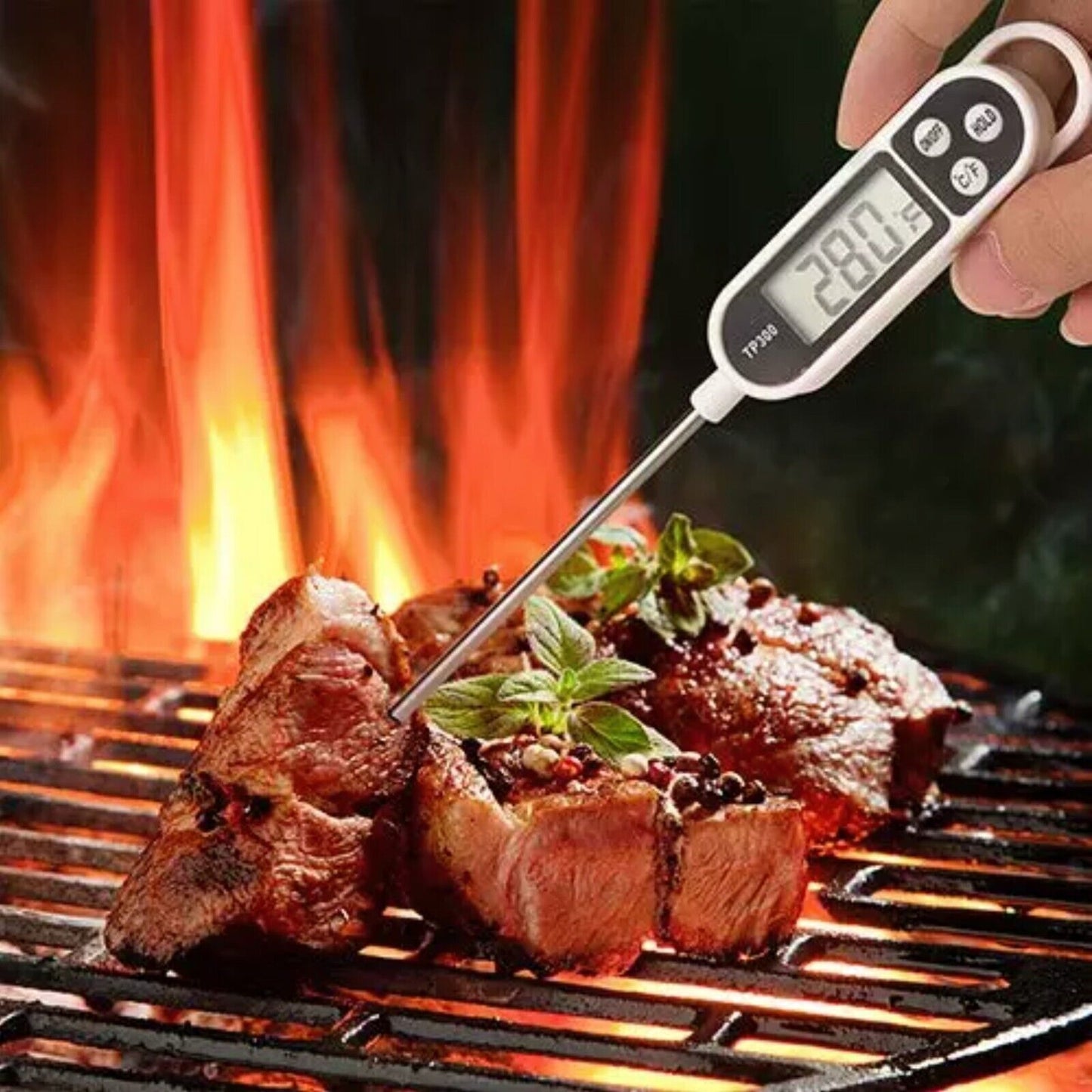 Digital Kitchen Thermometer with Probe, Cooking Meat Food Temperature