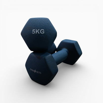 0.5–10Kg Neoprene Dumbbells | Durable, Non-Slip, Anti-Roll