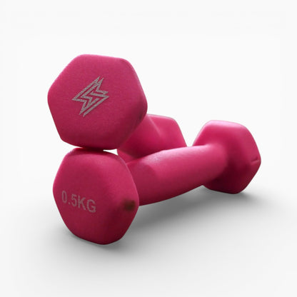 0.5–10Kg Neoprene Dumbbells | Durable, Non-Slip, Anti-Roll