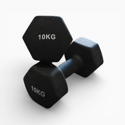 0.5–10Kg Neoprene Dumbbells | Durable, Non-Slip, Anti-Roll