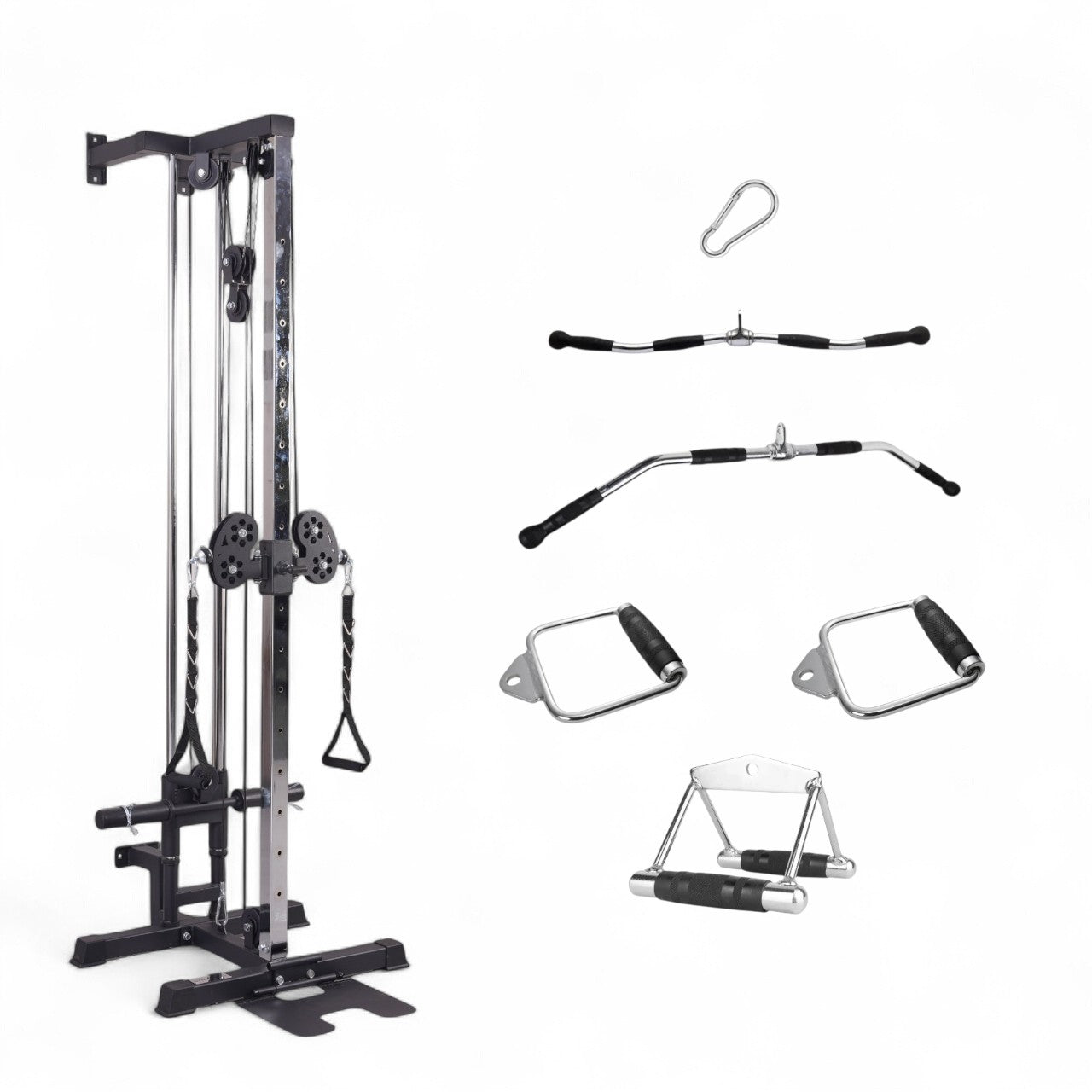 GymSets Semi Commercial Upgraded Wall Mounted Cable Pulley Machine