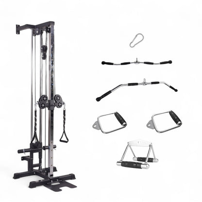 GymSets Semi Commercial Upgraded Wall Mounted Cable Pulley Machine