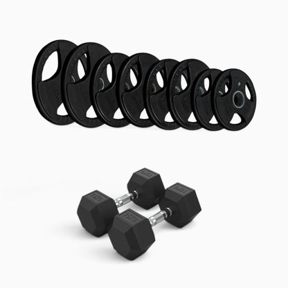 Tri Grip Plate & Dumbbell Package