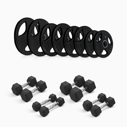 Tri Grip Plate & Dumbbell Package