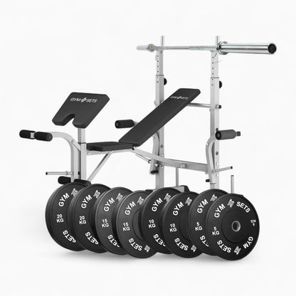 GymSets Adjustable Weight Bench + Preacher Curl