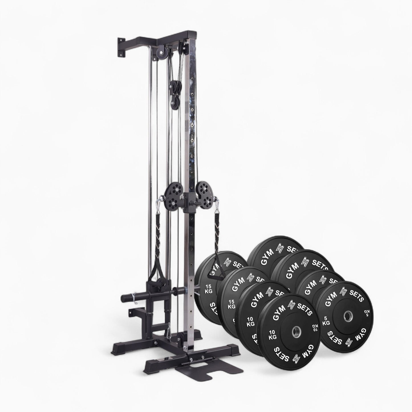 GymSets Semi Commercial Upgraded Wall Mounted Cable Pulley Machine