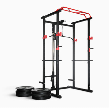 GymSets Power Cage with Cable Pulley