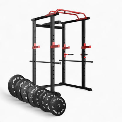 GymSets Power Cage with Cable Pulley