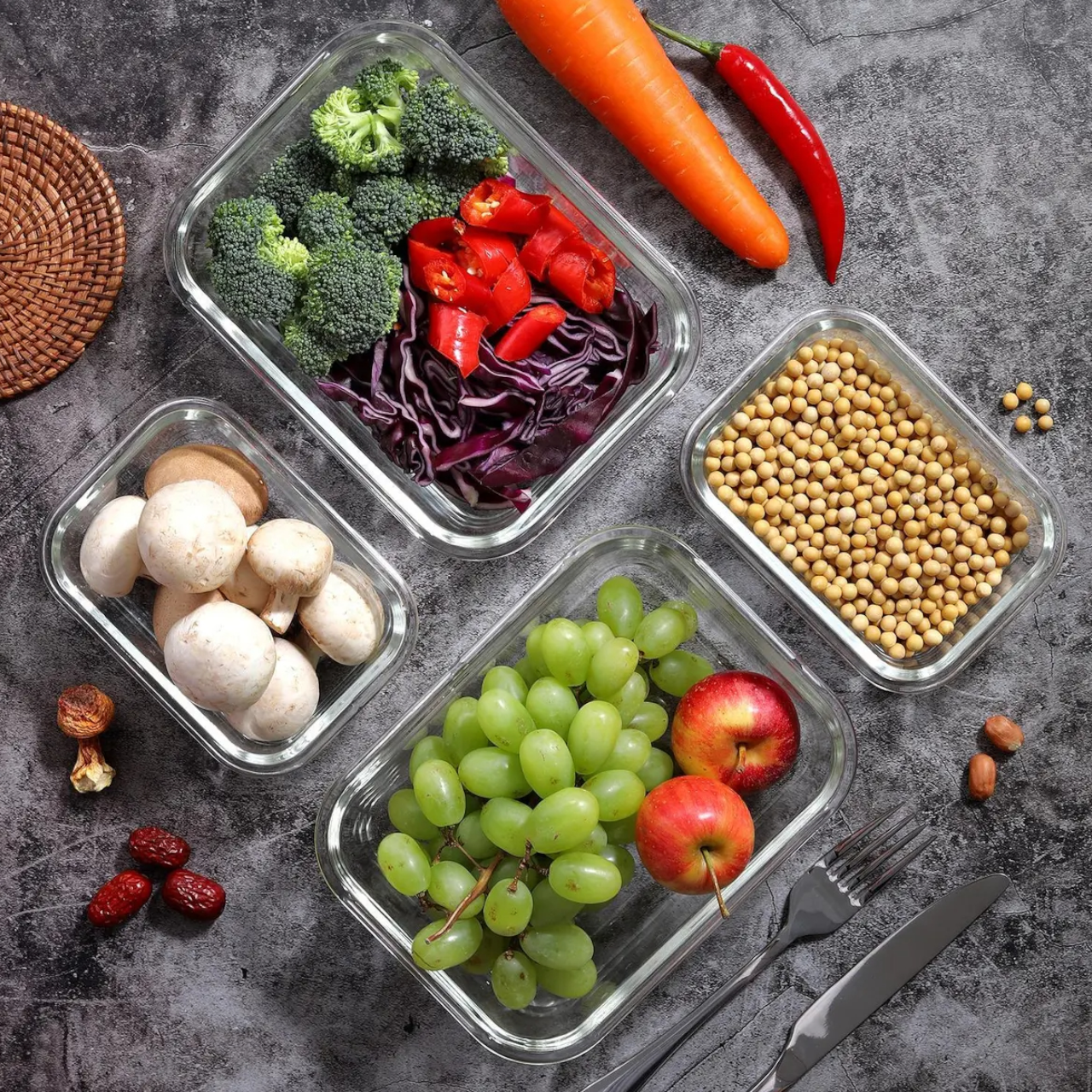 Glass Meal Prep Containers